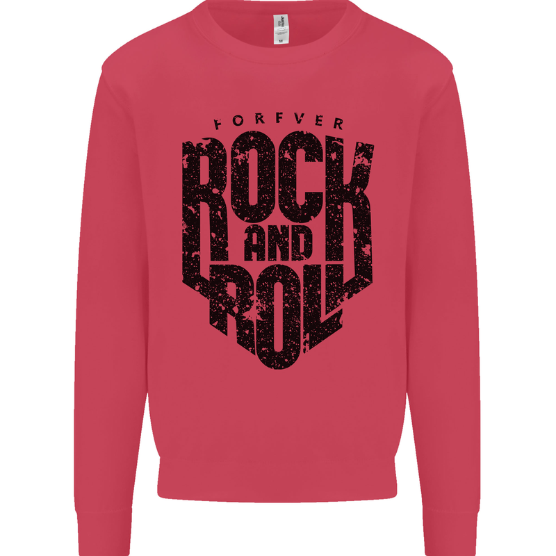 Forever Rock and Roll Music Kids Sweatshirt Jumper Heliconia