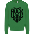 Forever Rock and Roll Music Kids Sweatshirt Jumper Irish Green