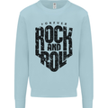 Forever Rock and Roll Music Kids Sweatshirt Jumper Light Blue