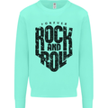 Forever Rock and Roll Music Kids Sweatshirt Jumper Peppermint