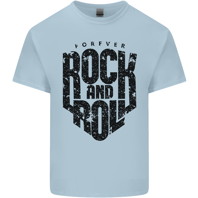 Forever Rock and Roll Music Kids T-Shirt Childrens Light Blue