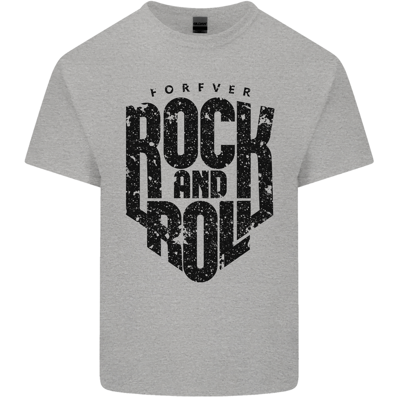 Forever Rock and Roll Music Kids T-Shirt Childrens Sports Grey