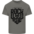 Forever Rock and Roll Music Mens Cotton T-Shirt Tee Top Charcoal