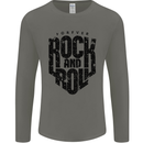 Forever Rock and Roll Music Mens Long Sleeve T-Shirt Charcoal
