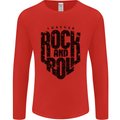 Forever Rock and Roll Music Mens Long Sleeve T-Shirt Red