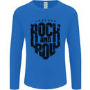 Forever Rock and Roll Music Mens Long Sleeve T-Shirt Royal Blue