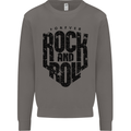 Forever Rock and Roll Music Mens Sweatshirt Jumper Charcoal