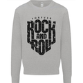 Forever Rock and Roll Music Mens Sweatshirt Jumper Sports Grey