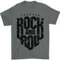 Forever Rock and Roll Music Mens T-Shirt 100% Cotton Charcoal