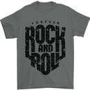 Forever Rock and Roll Music Mens T-Shirt 100% Cotton Charcoal