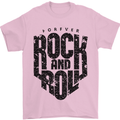 Forever Rock and Roll Music Mens T-Shirt 100% Cotton Light Pink