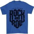 Forever Rock and Roll Music Mens T-Shirt 100% Cotton Royal Blue