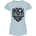 Forever Rock and Roll Music Womens Petite Cut T-Shirt Light Blue