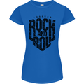 Forever Rock and Roll Music Womens Petite Cut T-Shirt Royal Blue