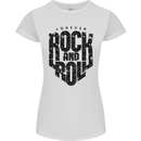 Forever Rock and Roll Music Womens Petite Cut T-Shirt White