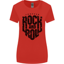 Forever Rock and Roll Music Womens Wider Cut T-Shirt Red