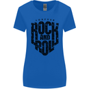 Forever Rock and Roll Music Womens Wider Cut T-Shirt Royal Blue