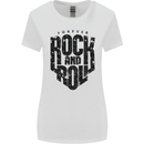 Forever Rock and Roll Music Womens Wider Cut T-Shirt White