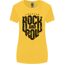 Forever Rock and Roll Music Womens Wider Cut T-Shirt Yellow
