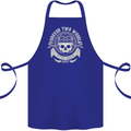 Forever Two Wheels Motorbike Biker Cotton Apron 100% Organic Royal Blue
