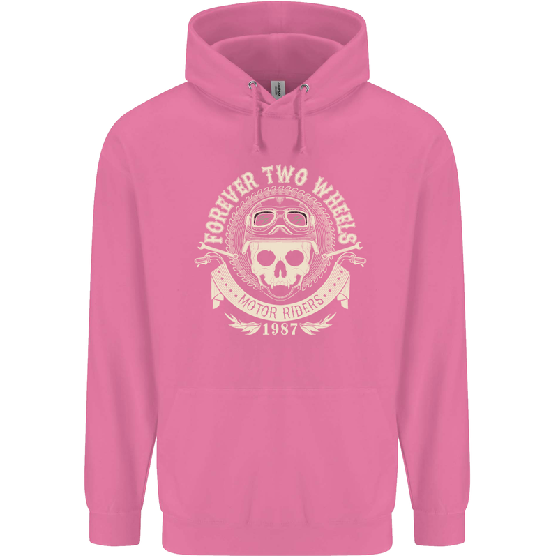 Forever Two Wheels Motorbike Biker Mens 80% Cotton Hoodie Azelea