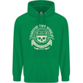 Forever Two Wheels Motorbike Biker Mens 80% Cotton Hoodie Irish Green