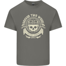 Forever Two Wheels Motorbike Biker Mens Cotton T-Shirt Tee Top Charcoal