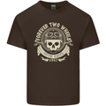 Forever Two Wheels Motorbike Biker Mens Cotton T-Shirt Tee Top Dark Chocolate