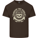 Forever Two Wheels Motorbike Biker Mens Cotton T-Shirt Tee Top Dark Chocolate