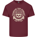 Forever Two Wheels Motorbike Biker Mens Cotton T-Shirt Tee Top Maroon