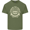 Forever Two Wheels Motorbike Biker Mens Cotton T-Shirt Tee Top Military Green