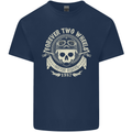 Forever Two Wheels Motorbike Biker Mens Cotton T-Shirt Tee Top Navy Blue