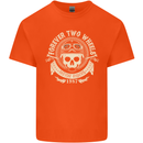 Forever Two Wheels Motorbike Biker Mens Cotton T-Shirt Tee Top Orange