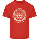 Forever Two Wheels Motorbike Biker Mens Cotton T-Shirt Tee Top Red