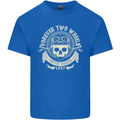 Forever Two Wheels Motorbike Biker Mens Cotton T-Shirt Tee Top Royal Blue