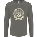 Forever Two Wheels Motorbike Biker Mens Long Sleeve T-Shirt Charcoal