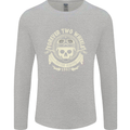 Forever Two Wheels Motorbike Biker Mens Long Sleeve T-Shirt Sports Grey