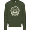 Forever Two Wheels Motorbike Biker Mens Sweatshirt Jumper Forest Green