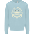 Forever Two Wheels Motorbike Biker Mens Sweatshirt Jumper Light Blue