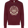Forever Two Wheels Motorbike Biker Mens Sweatshirt Jumper Maroon