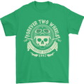 Forever Two Wheels Motorbike Biker Mens T-Shirt Cotton Gildan Irish Green
