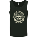 Forever Two Wheels Motorbike Biker Mens Vest Tank Top Black