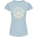 Forever Two Wheels Motorbike Biker Womens Petite Cut T-Shirt Light Blue