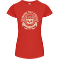 Forever Two Wheels Motorbike Biker Womens Petite Cut T-Shirt Red