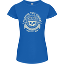 Forever Two Wheels Motorbike Biker Womens Petite Cut T-Shirt Royal Blue