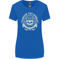 Forever Two Wheels Motorbike Biker Womens Wider Cut T-Shirt Royal Blue