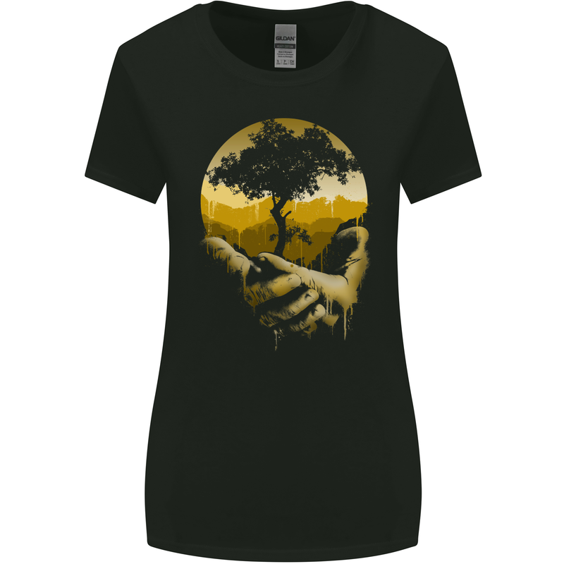 Forsaken Planet Environment Climate Change Womens Wider Cut T-Shirt Black