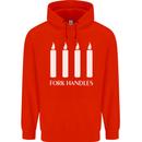 Four Candles Fork Handles Funny Two Ronnies Mens 80% Cotton Hoodie Bright Red