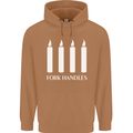 Four Candles Fork Handles Funny Two Ronnies Mens 80% Cotton Hoodie Caramel Latte