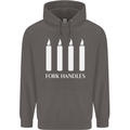 Four Candles Fork Handles Funny Two Ronnies Mens 80% Cotton Hoodie Charcoal